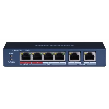 Hikvision DS-3E0106HP-E verkkoliitännät Unmanaged Fast Ethernet (10/100) PoE-tuki sininen
