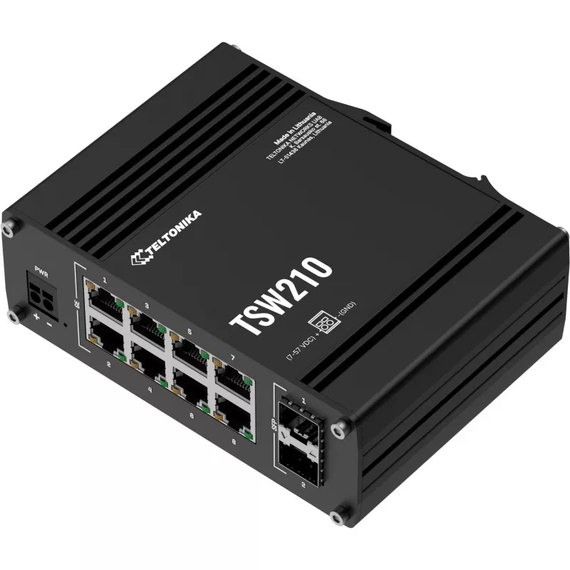 Teltonika TSW210 kytkin, 8x RJ45, 2x SFP