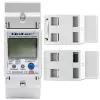 Qoltec 50882 yksivaiheinen elektroninen energiankulutusmittari DIN-kiskoon | Wi-Fi | TUYA | 230V | LCD