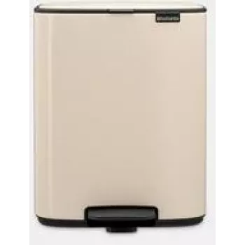 Brabantia Bo -poljinroskis 12 L suorakaiteen muotoinen teräs beige