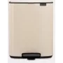 Brabantia Bo -poljinroskis 12 L suorakaiteen muotoinen teräs beige