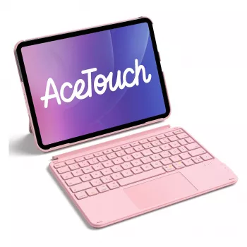 Inateck KB04122 Ace Touch näppäimistökotelo iPad 11 / iPad Air 4/5 -tabletille, QWERTZ, vaaleanpunainen