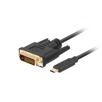 Videokaapeliadapteri LANBERG CA-CMDV-10CU-0030-BK, USB Type-C – DVI-D, 3 m, musta