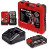 Einhell TE-CD 18/2 Li-i +22 akkuiskuporakone 18 V, 1250 r/min, sisältää 2,5 Ah akun, laturin ja kotelon, punainen/musta