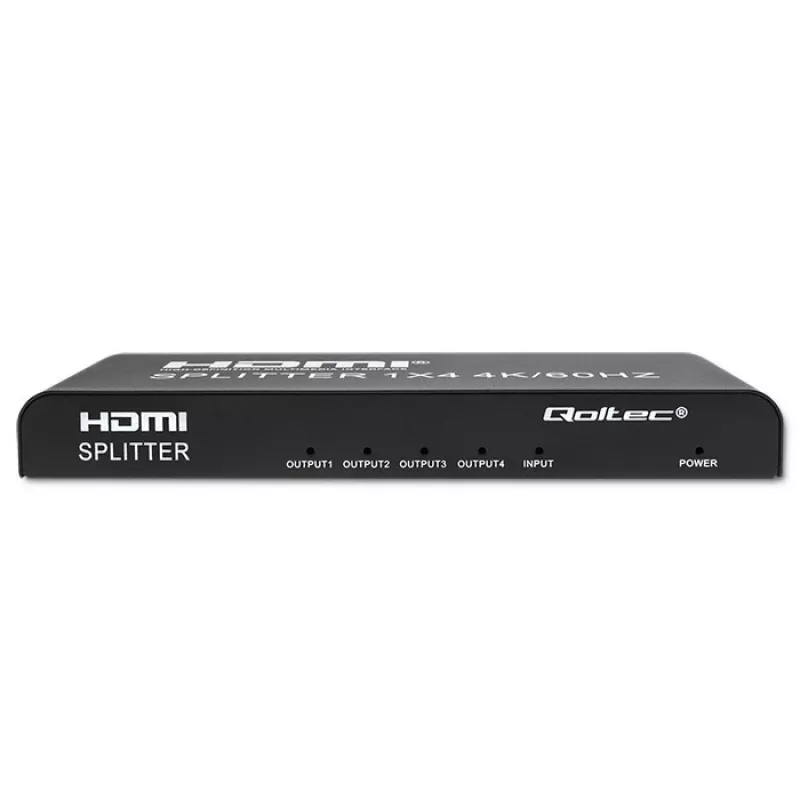 Qoltec 51799 aktiivinen HDMI-jakaja 4 x HDMI 4K x 2K | 6 Gb/s | 60 Hz
