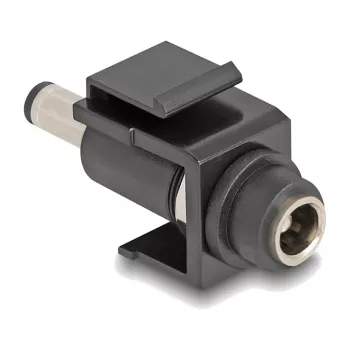 DeLOCK Keystone-moduuli DC 5,5 x 2,1 mm naaras uros musta