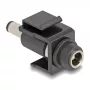 DeLOCK Keystone-moduuli DC 5,5 x 2,1 mm naaras uros musta