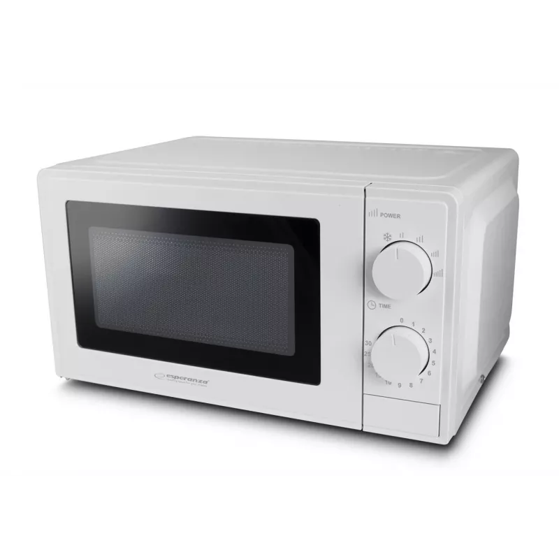 Esperanza ESTOFADO EKO011W perusmikroaaltouuni, pöytämalli, 20 l, 700 W, 5 tehotasoa, 24,5 cm pyörivä lautanen, valkoinen
