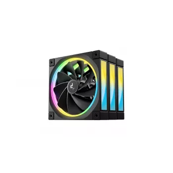 DeepCool FL12R 120mm ARGB -kotelotuuletin 3 kpl:n pakkaus musta