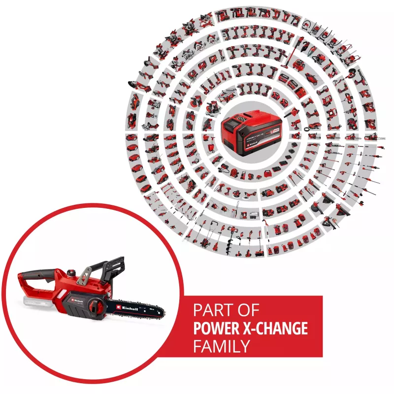 Einhell GE-LC 18 Li - Solo 4,3 m/s 18 V litiumioni (Li-Ion) musta - punainen akkuketjusaha (4501761)