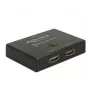 DeLock HDMI 2 - 1 -kytkin kaksisuuntainen 4K 60 Hz - video/audio-kytkin - 2 x HDMI - pöytämalli