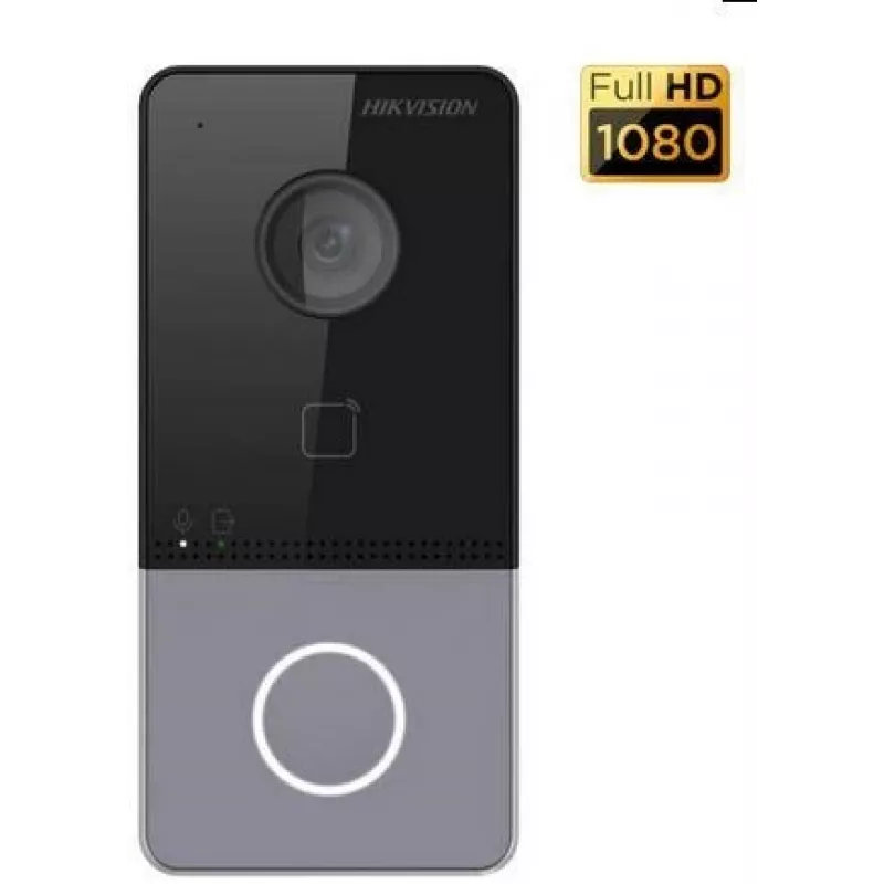 Hikvision DS-KV6113-WPE1(C) videopuhelin-ovipuhelin 2 MP musta, harmaa
