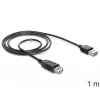 USB-kaapeli DeLOCK EASY-USB 2.0-A 1 m musta