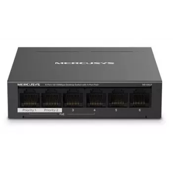 Mercusys 6-porttinen 10/100Mbps Desktop-kytkin 4-porttisella PoE+