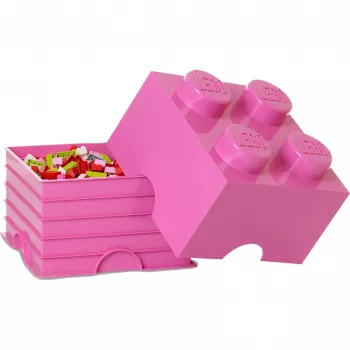Säilytyspala 4 LEGO 40031739 pinkki – pinottava muovinen säilytyspala pienille osille