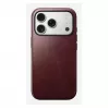 Nomad Modern Leather Case -puhelinkotelo iPhone 17 Pro, nahka + TPU + PC, sopii 16 cm (6,3 inch) näytölle, Bordeaux