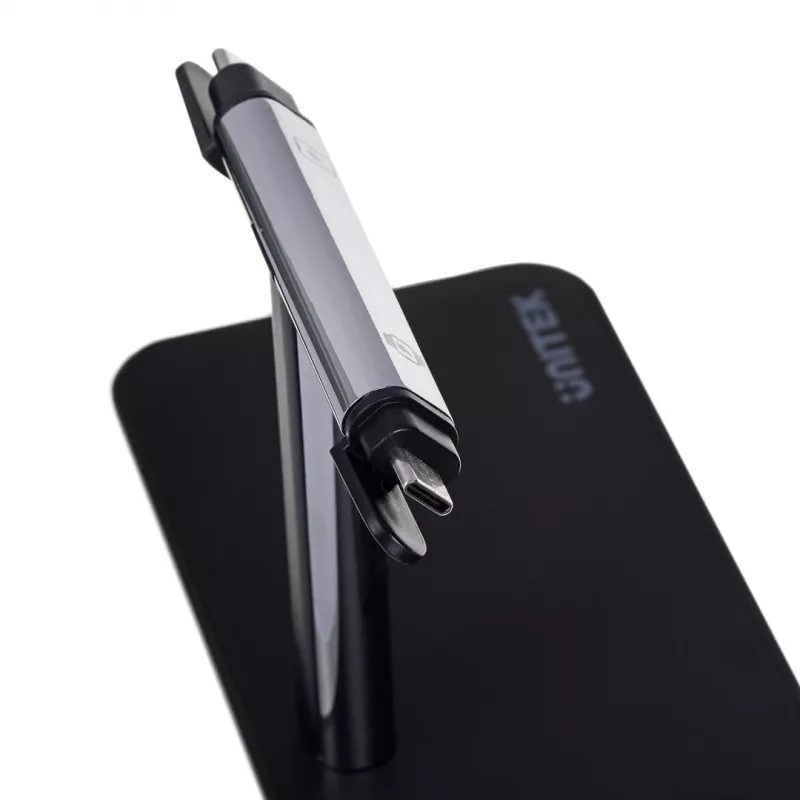 Vapaasti seisova latausasema UNITEK P1212A 15 W langaton ABS musta hopea