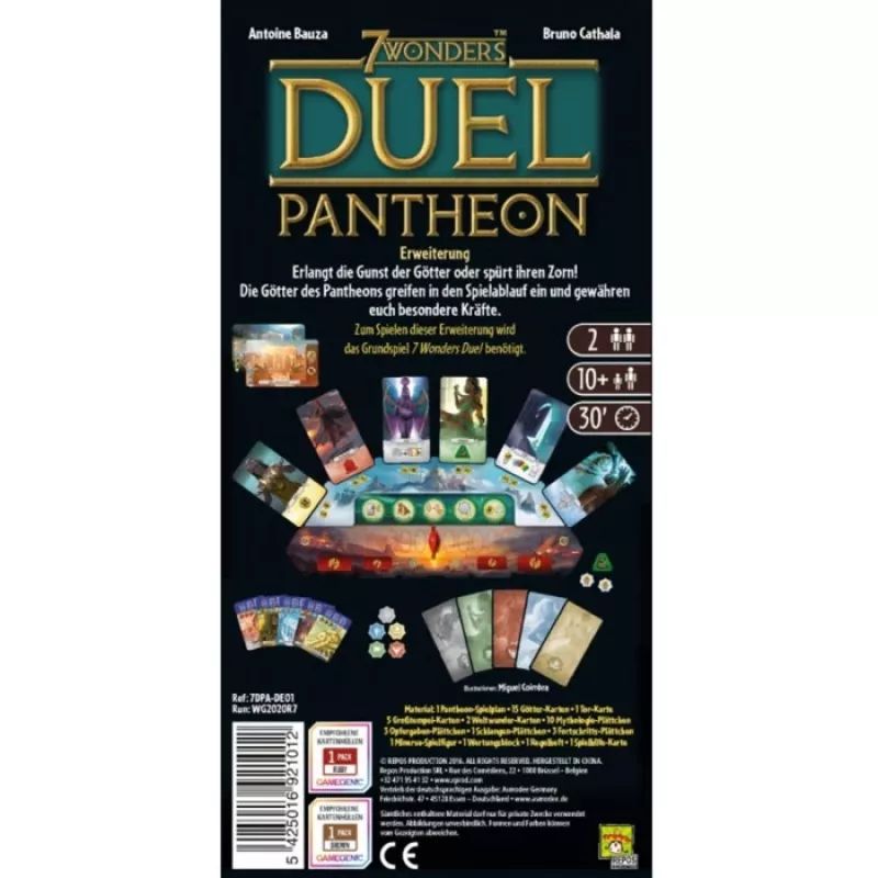 7 Wonders Duel - Pantheon, lautapelin lisäosa