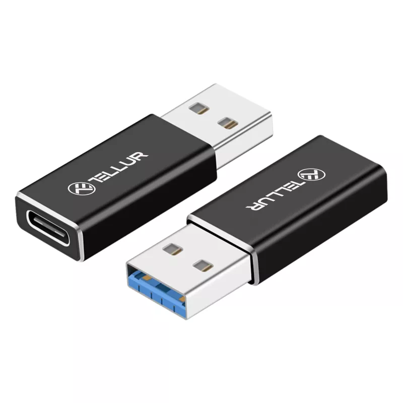 Tellur USB-A–USB-C-adapteri (uros/naaras)