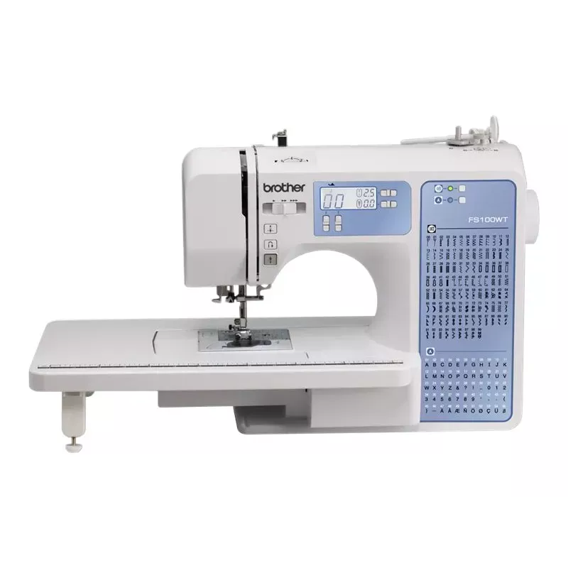 Brother FS100WT -ompelukone — 100 ommelta, 850 SPM, 7 mm ommelleveys, automaattinen neulanpujottaja, LCD