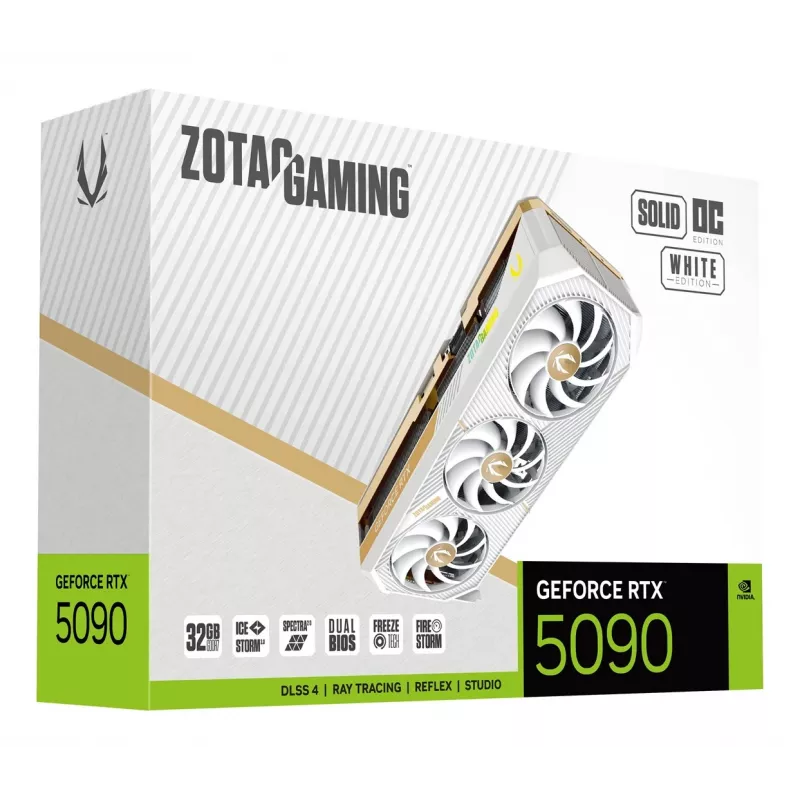 ZOTAC GAMING GeForce RTX 5090 SOLID OC valkoinen 32GB GDDR7