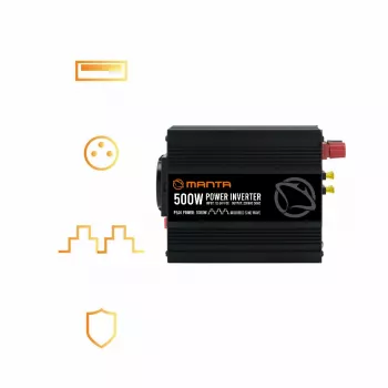 Virtamuunnin MANTA MPI500M 500W jatkuva teho / 1000W huipputeho DC–AC