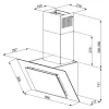 Vertikale Eco Duo Glas seinäliesituuletin musta