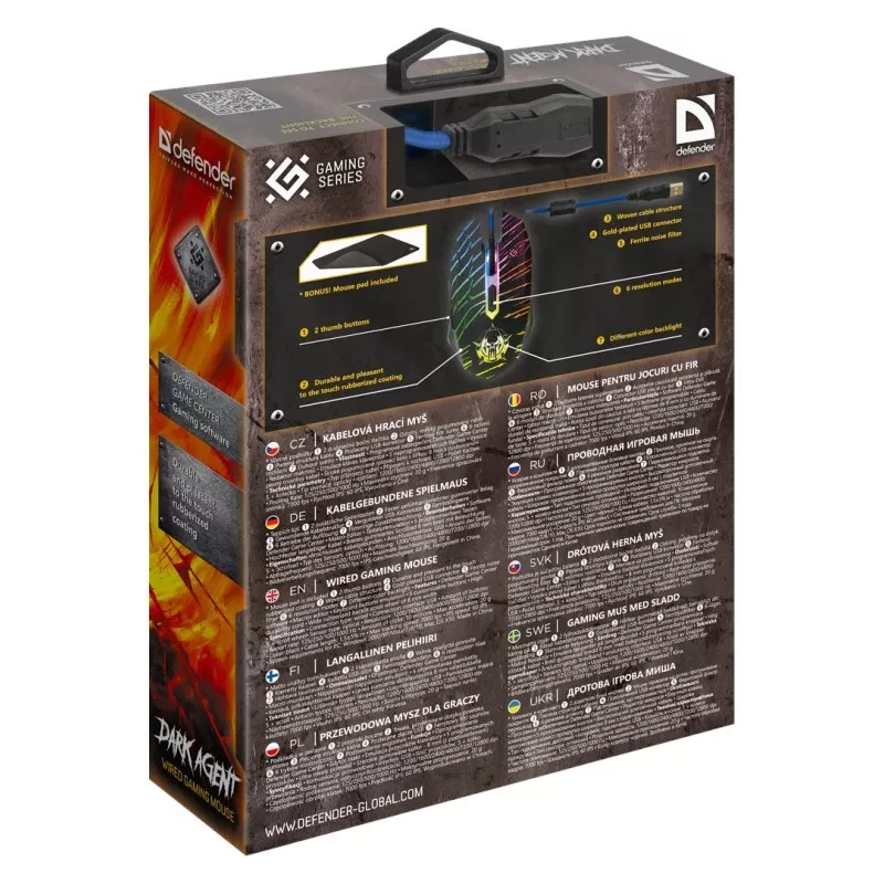 Hiiri Defender DARK AGENT GM-590L USB Type-A
