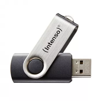 USB-muistitikku Intenso 32GB USB Type-A 2.0 musta hopea