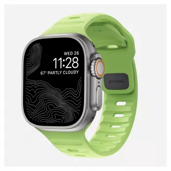 Nomad Sport Band -ranneke vaaleanvihreä kumi — leveys 21,5 mm, ranne 160–195 mm