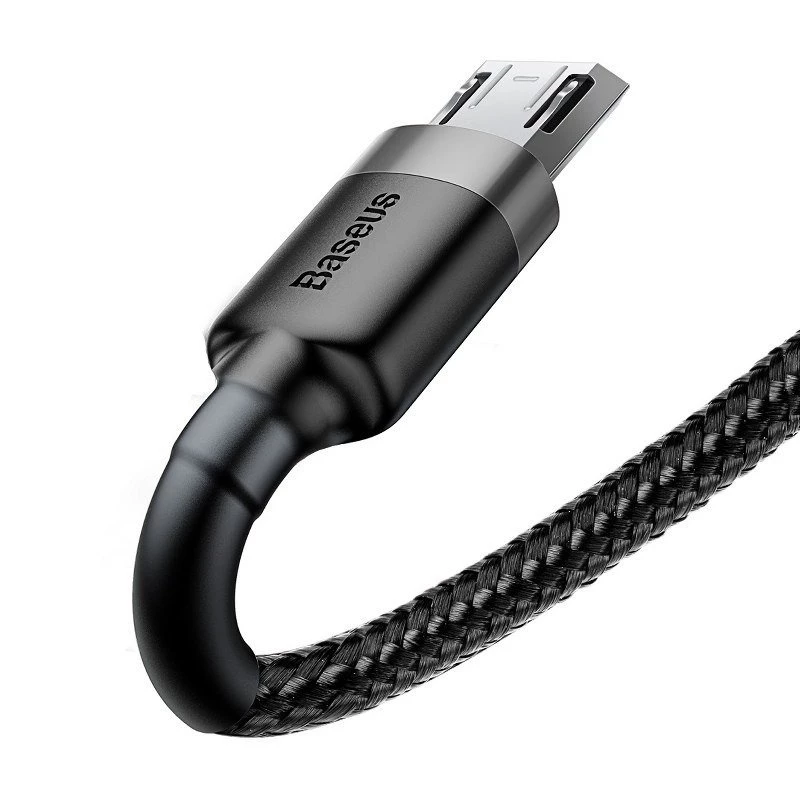 Baseus Cafule 2.4A 1 m Micro-USB-kaapeli (harmaa/musta)