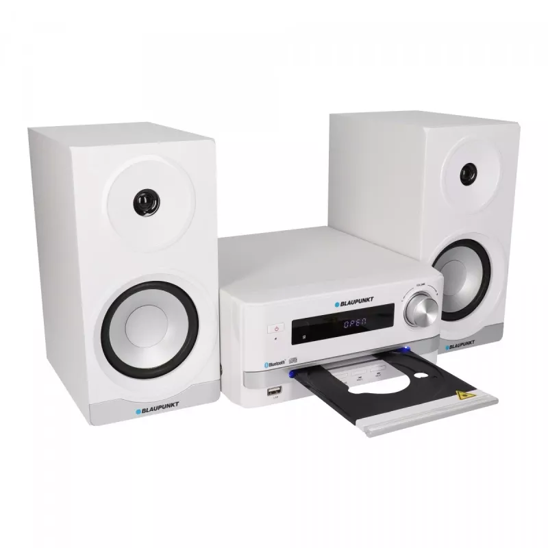 Kotiaudiomikrojärjestelmä BLAUPUNKT MS16BT 15 W, CD/USB/MP3, Bluetooth, FM RDS, valkoinen