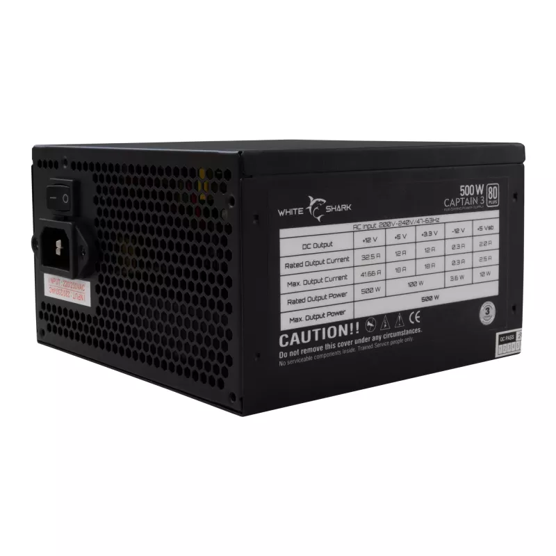 Virtalähde White Shark GPSU-W500F Captain 3 500W