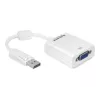 Videokaapelisovitin DeLOCK 61766 0,125 m VGA DisplayPort valkoinen