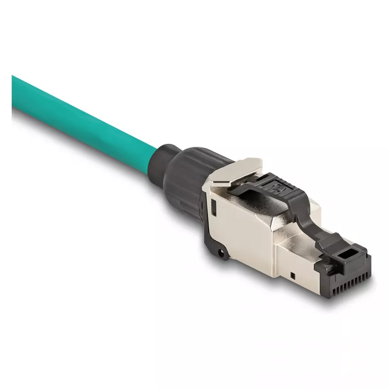 DeLOCK 86016 johdinliitin RJ45/LSA musta hopea pistoke