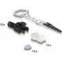 DeLOCK RJ45 modulaariliitin Cat.6A lukittava 10 kpl:n pakkaus musta metallinen liitin