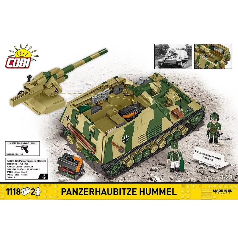 Rakennussarja Cobi Panzerhaubitze Hummel 1118 osaa pienoismallisarja
