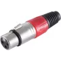 XLR-liitin ShiverPeaks BS55022-R punainen, 3-napainen mikrofoni-/audioliitin