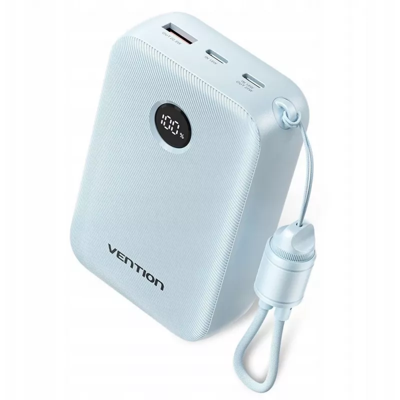 Varavirtalähde Vention FKBL0-C 20000 mAh, 2x USB-C + 1x USB-A, sininen
