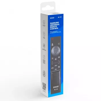 SAVIO RC-25 infrapuna-TV-kaukosäädin, painonäppäimistö, musta, kantama jopa 10 m, 1 laitteelle, käyttää 2x AAA