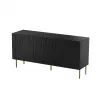 Laatikkokaappi cama meble JUNGLE 1520×405×745 mm mattamusta kullanvärisillä jaloilla, lastulevy