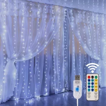 LED-verho Extralink KURTYNA LED 3x3 kaukosäätimellä (malli EX.73172)