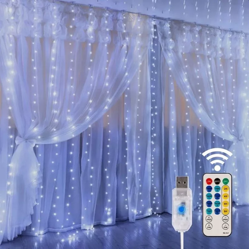 LED-verho Extralink KURTYNA LED 3x3 kaukosäätimellä (malli EX.73172)