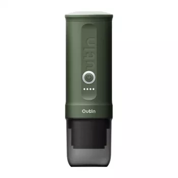Kahvinkeitin OUTIN Outin Nano musta, vihreä — kahvijauhe, 20 bar, 7500 mAh akku, 0,67 kg