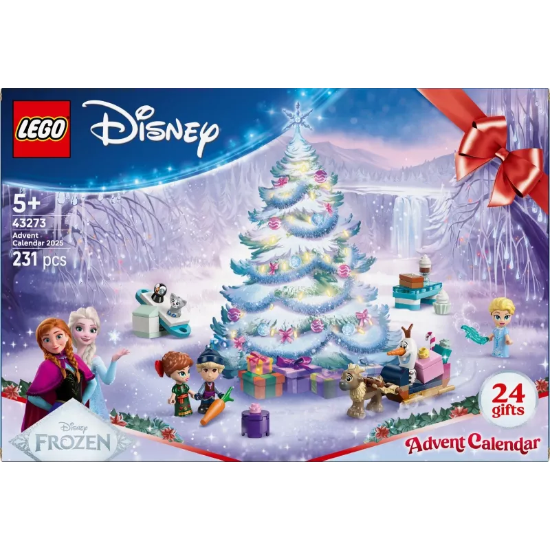 LEGO Disney Frozen -joulukalenteri 2025 -rakennussarja 43273 — 231 osaa, 4 minihahmoa, ikä 5+