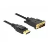 DeLOCK - videokaapeli - Single Link - DisplayPort (M) - DVI-D (M) - DisplayPort 1,2a - 2,0m - passiivinen - musta (85313)