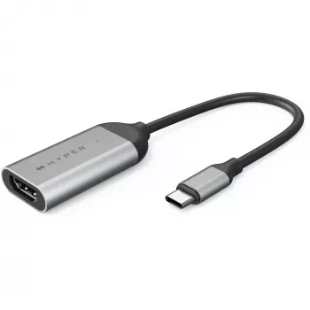 HYPER HD-H8K USB Type-C HDMI ruostumaton teräs