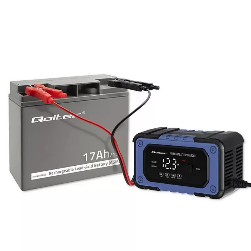 Qoltec 53046 AGM-akku 12 V 17 Ah, maks. 255 A