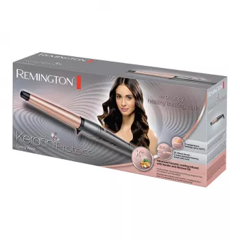 Kiharrin Remington CI83V6 — 2,8 cm tanko, 150–? °C, 5 lämpötilatasoa, keramiikka, 3 m johto, musta/rosekulta