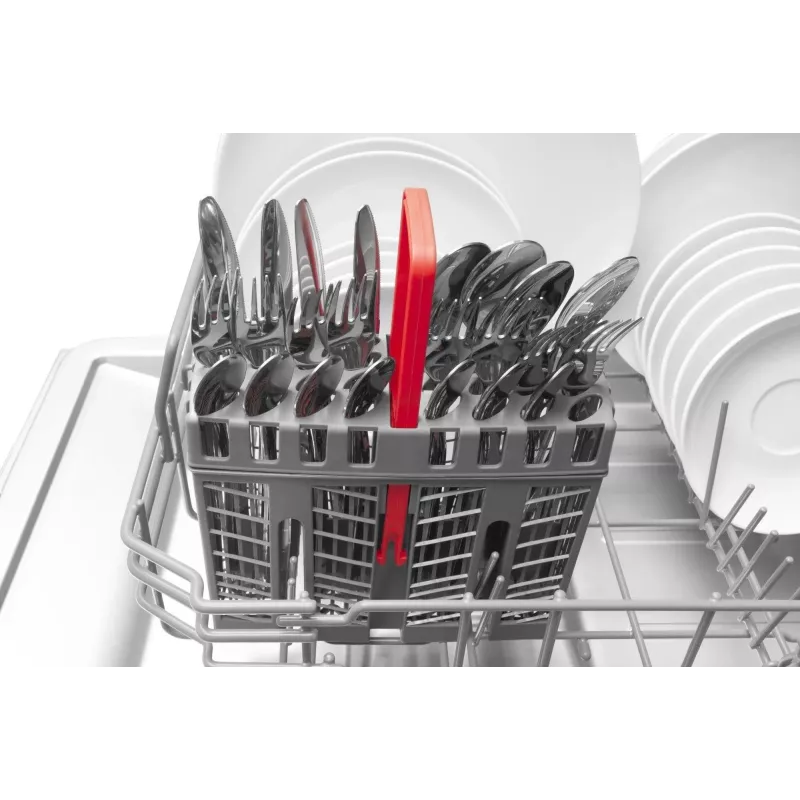Amica DFM41E6qWMG vapaasti seisova astianpesukone, 10 vakioastiastoa, 6 ohjelmaa, 49 dB, energialuokka E, valkoinen